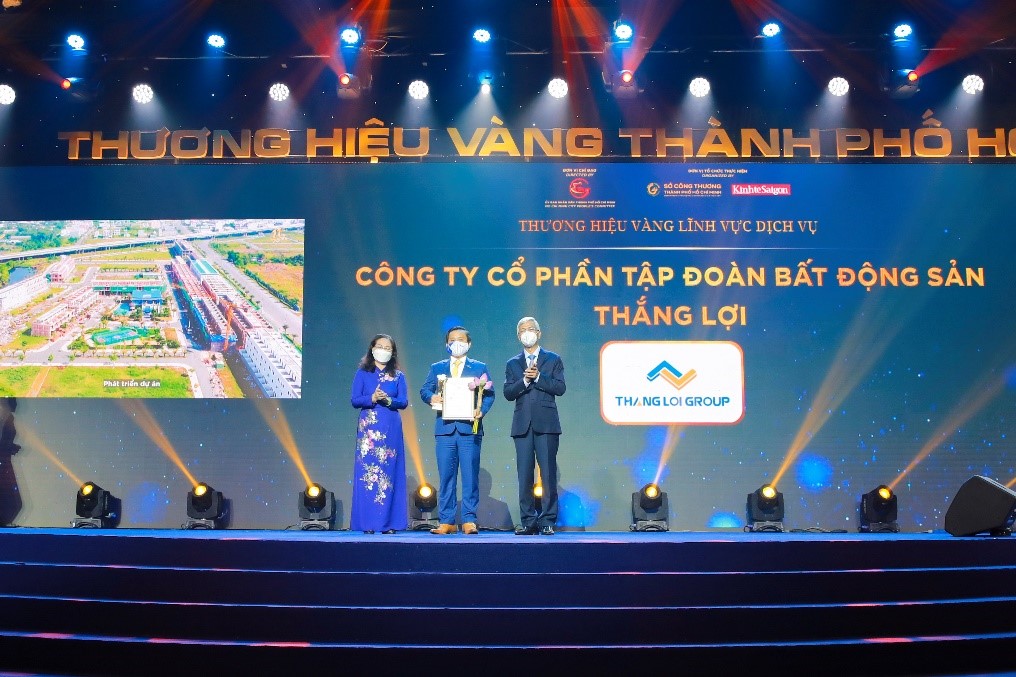  Tập đoàn BĐS Thắng Lợi vinh dự nhận giải thưởng “Thương hiệu vàng Tp.HCM 2021”